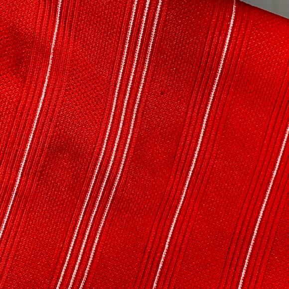 Nike Golf Polo Shirt Dri Fit Athletic Striped Short Sleeve Red White Mens Small - Picture 8 of 9